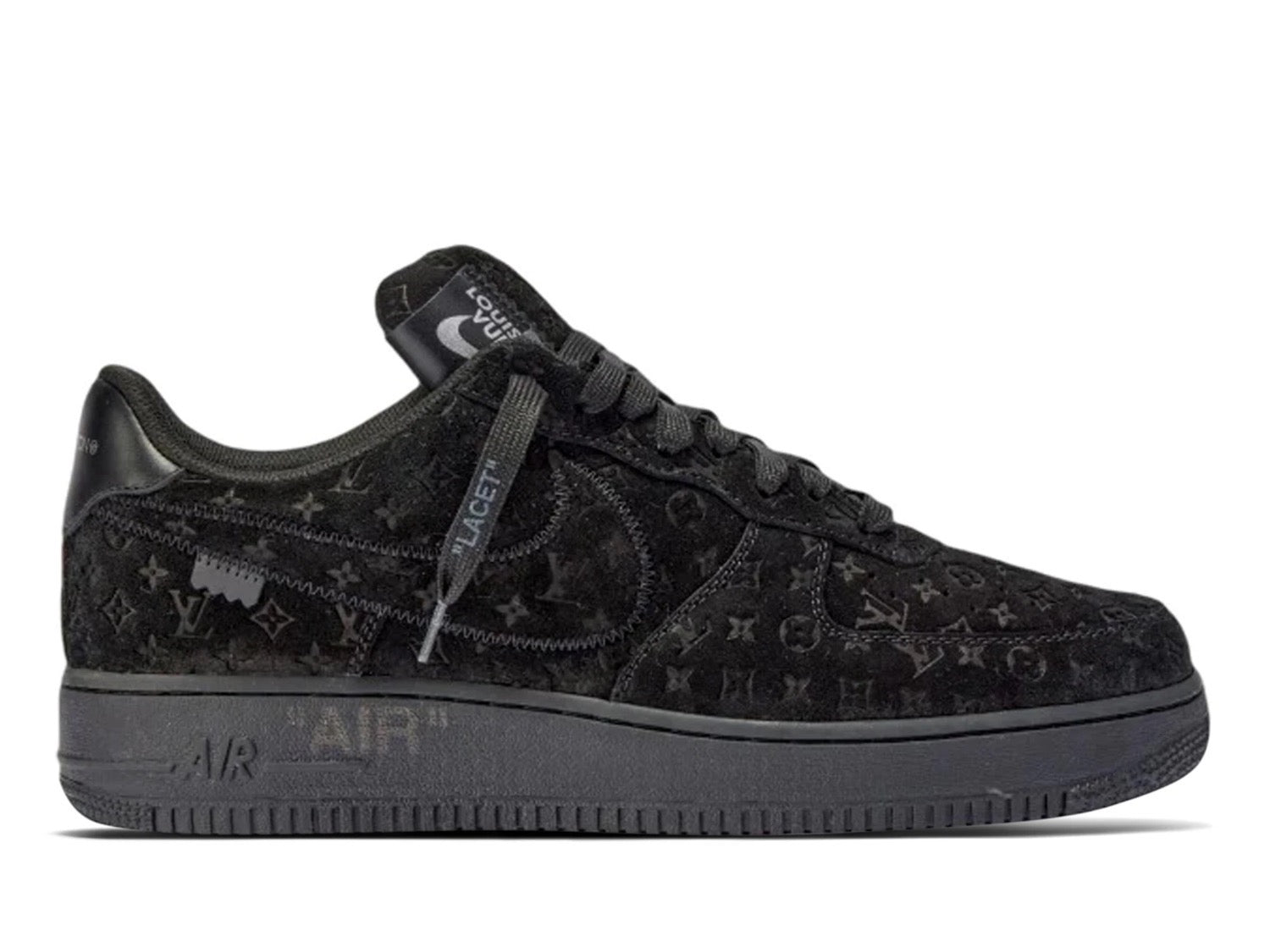 LV Nike Air Force 1 Low By Virgil Abloh Black